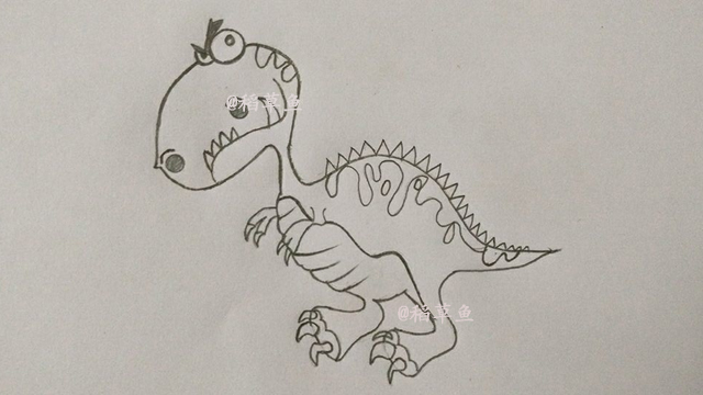 三年级恐龙简笔画带颜色带背景的,南方巨兽龙恐龙简笔画图片大全