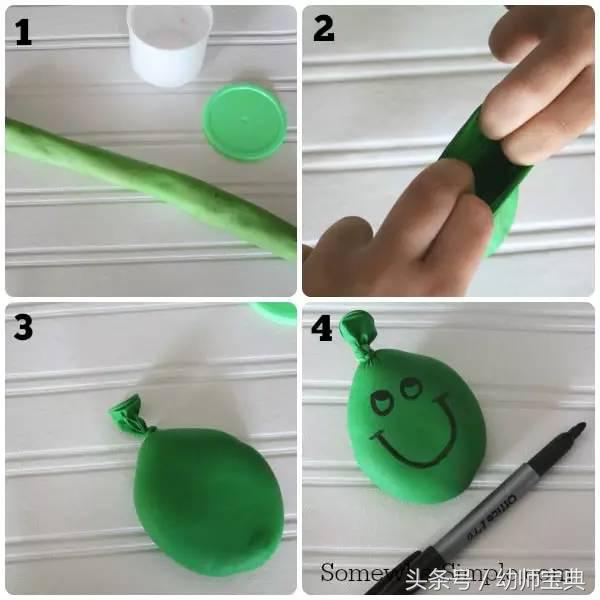 气球减压球教学,1-3岁幼儿气球手工课程