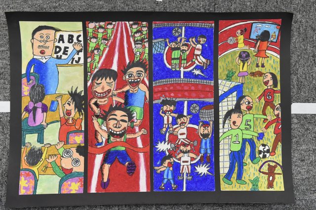 我心中的小学绘画获奖作品,我心中的校园绘画优秀