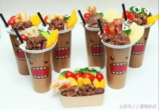 网红牛排餐盘,牛排杯网红小吃