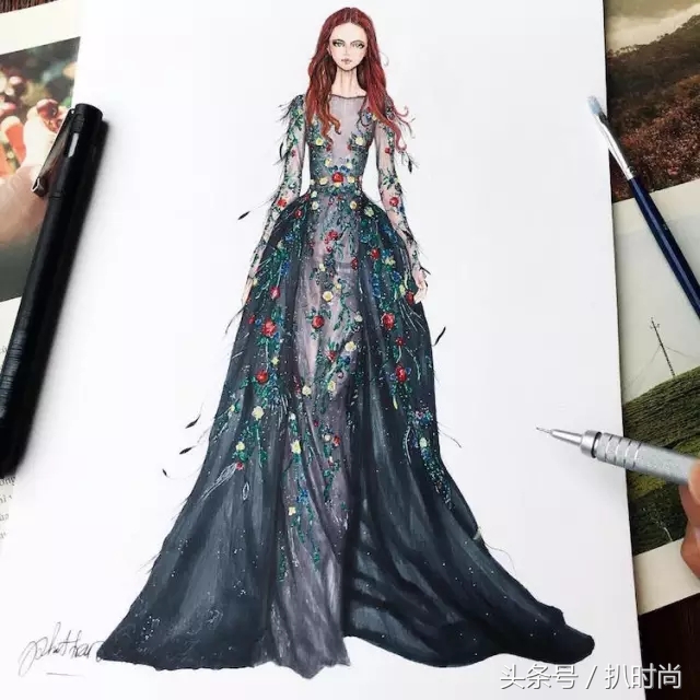 礼服好高级感,怎么画礼服设计手稿图