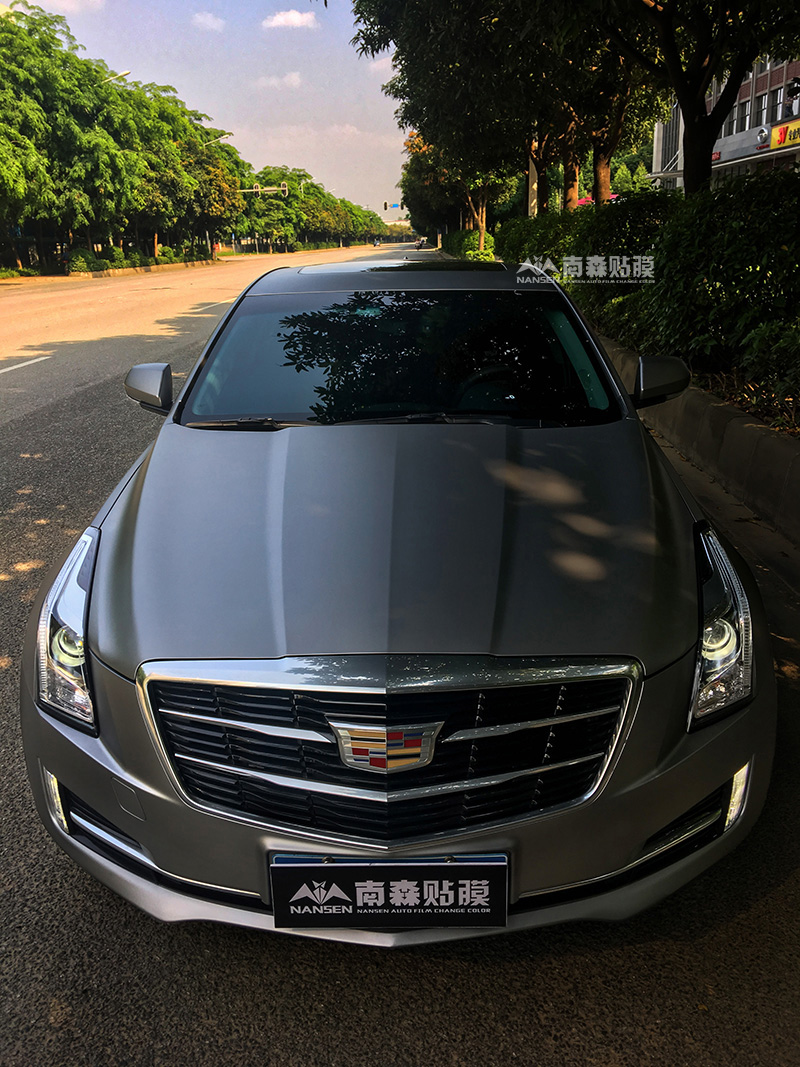 凯迪拉克ATSL车身改色贴膜亚光灰
