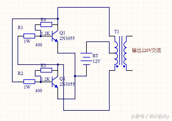 实用12伏逆变器转220v电路图详细,12v转220v逆变器电路图原理