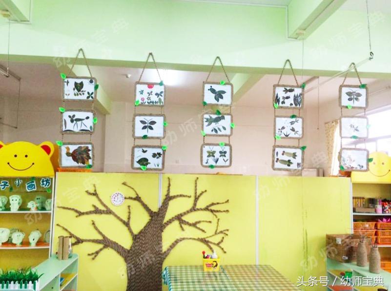 幼儿园树枝的创意环创,幼儿园树叶主题的环创