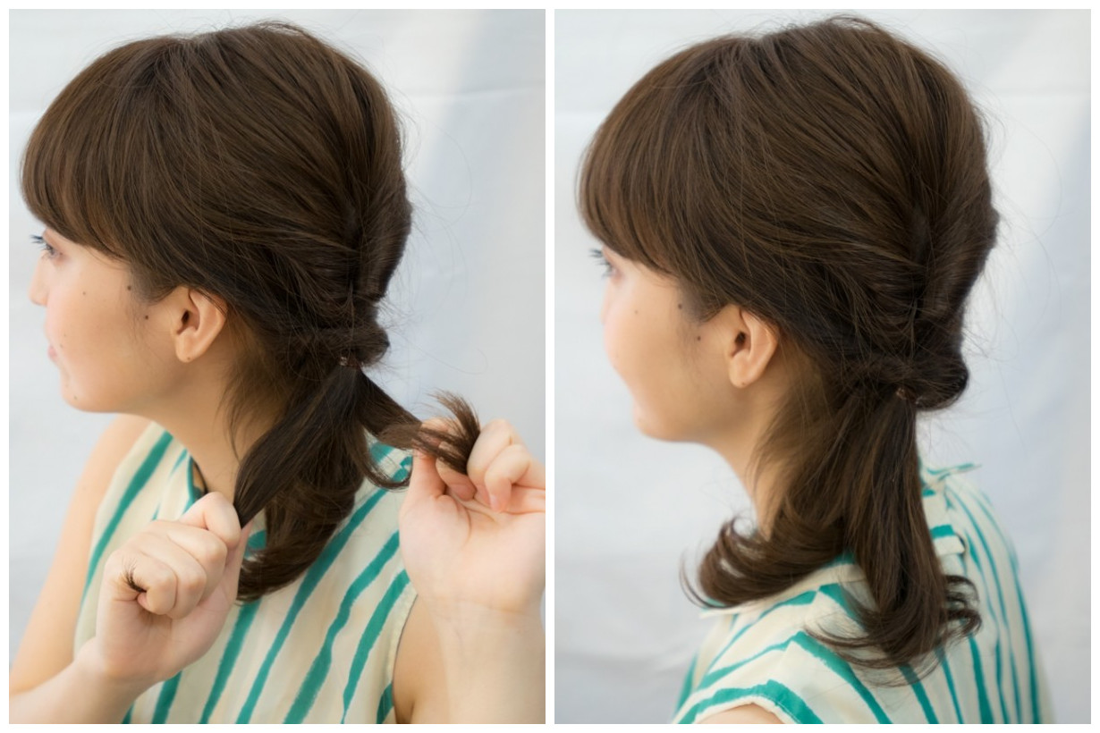 冬天文静的编发发型,长发编发教程文静型