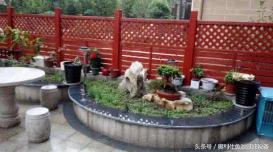 简单实用小庭院鱼池,庭院鱼池改造设计图片