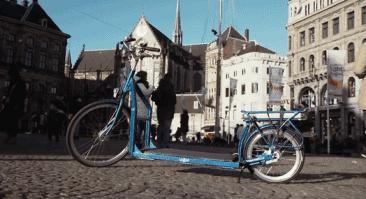 完爆摩拜和小黄车的是……这个荷兰大叔发明的“履带式”走路自行车！