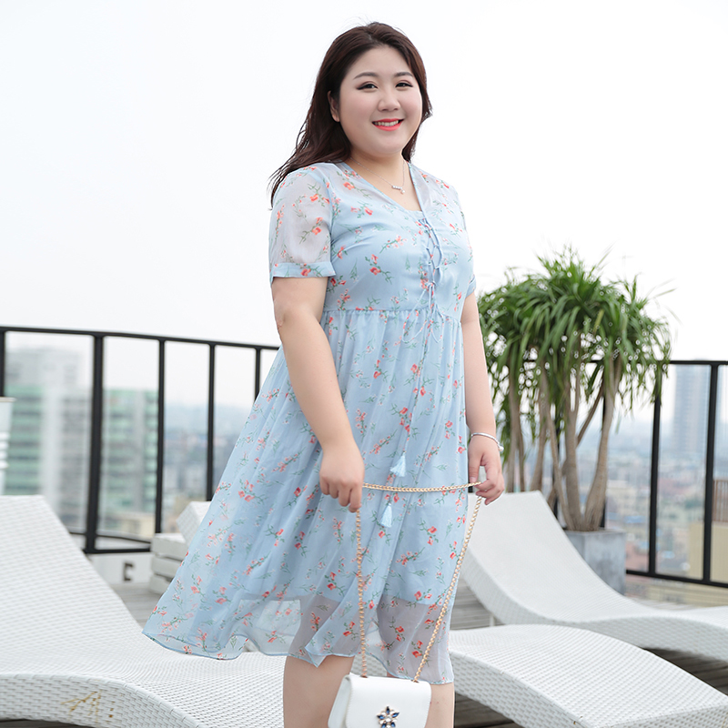 170斤胖人模特视频,适合150斤胖mm的连衣裙夏季