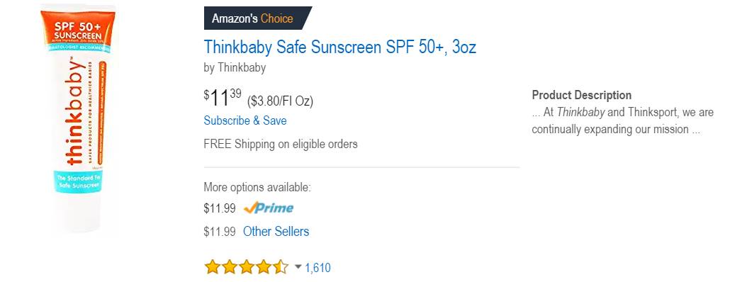 thinkbaby防晒霜测评京东旗舰店,thinkbaby防晒霜9.9秒杀