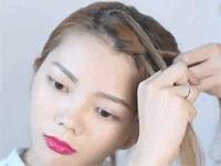 齐肩短发编发发型教程,齐肩中短发编发显脸小发量多