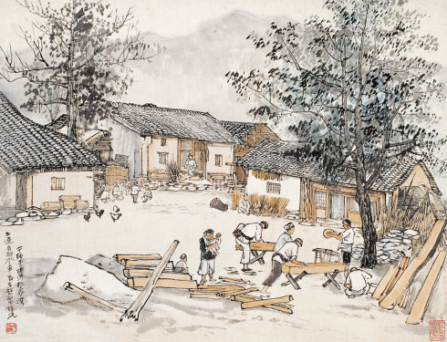 长安画派何海霞,长安画派代表画家何海霞创作