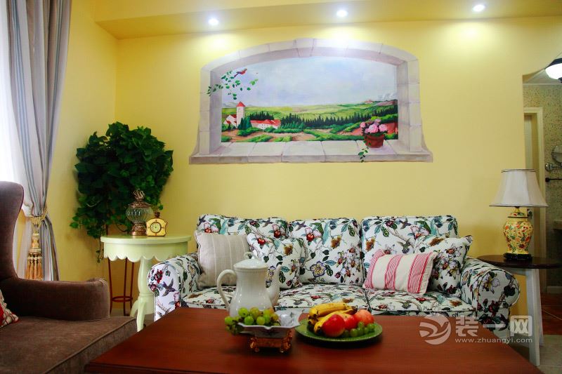 田园家庭装修效果图,田园式家装设计