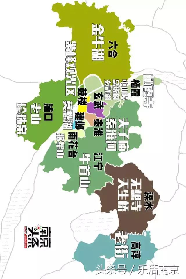 南京市11个区分布图高清,最新南京全图