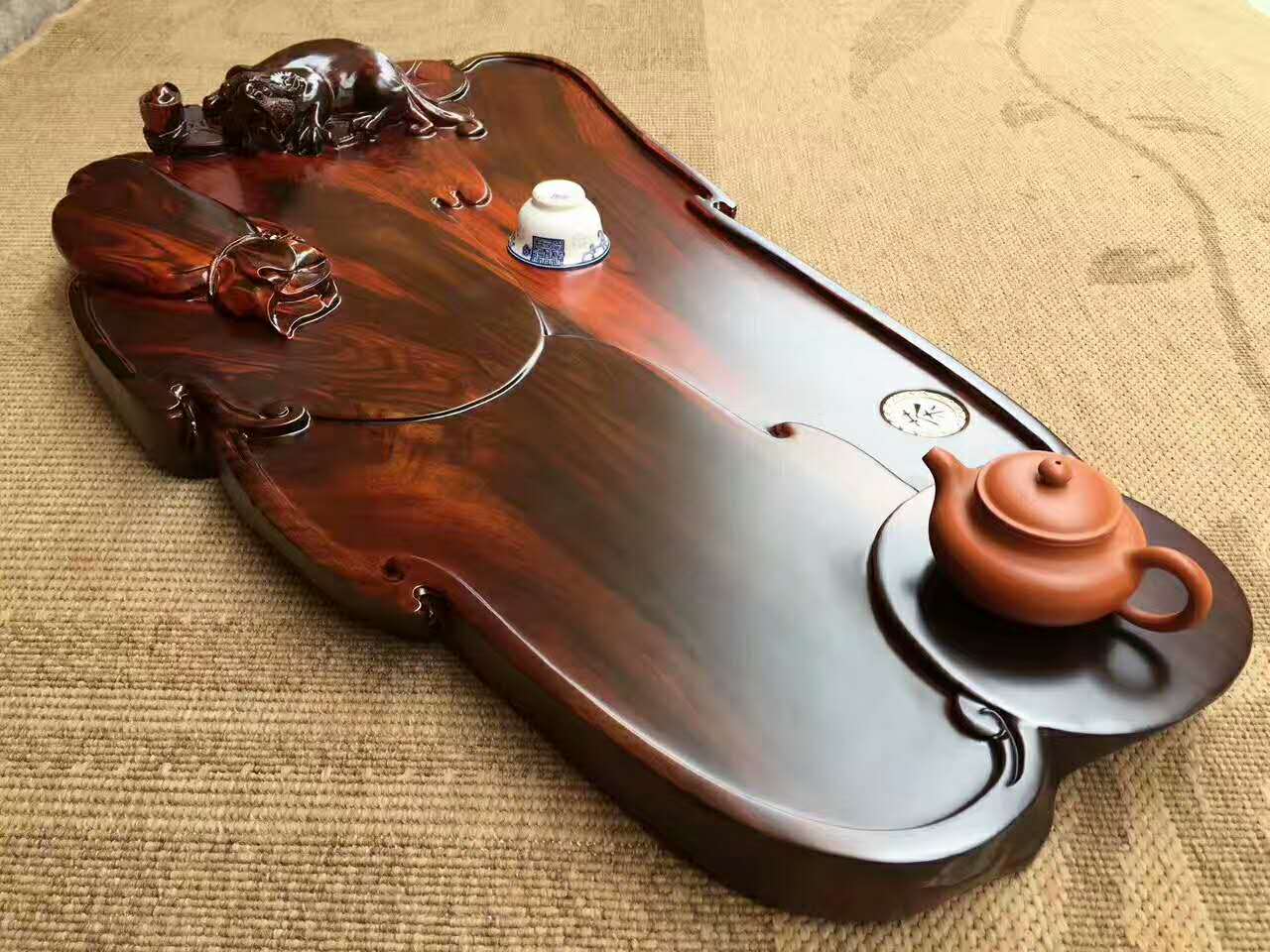 茶吸天地之灵气取日月之精华,根雕茶盘