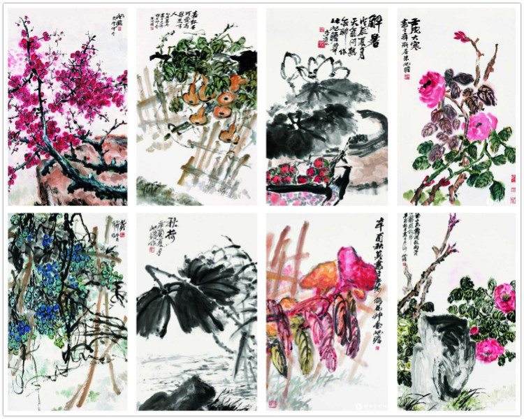 海派花鸟画谁的比较好,海派名家张雄花鸟画