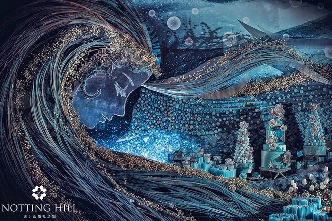 户外婚礼场景布置效果图,红色系婚礼户外布置场景