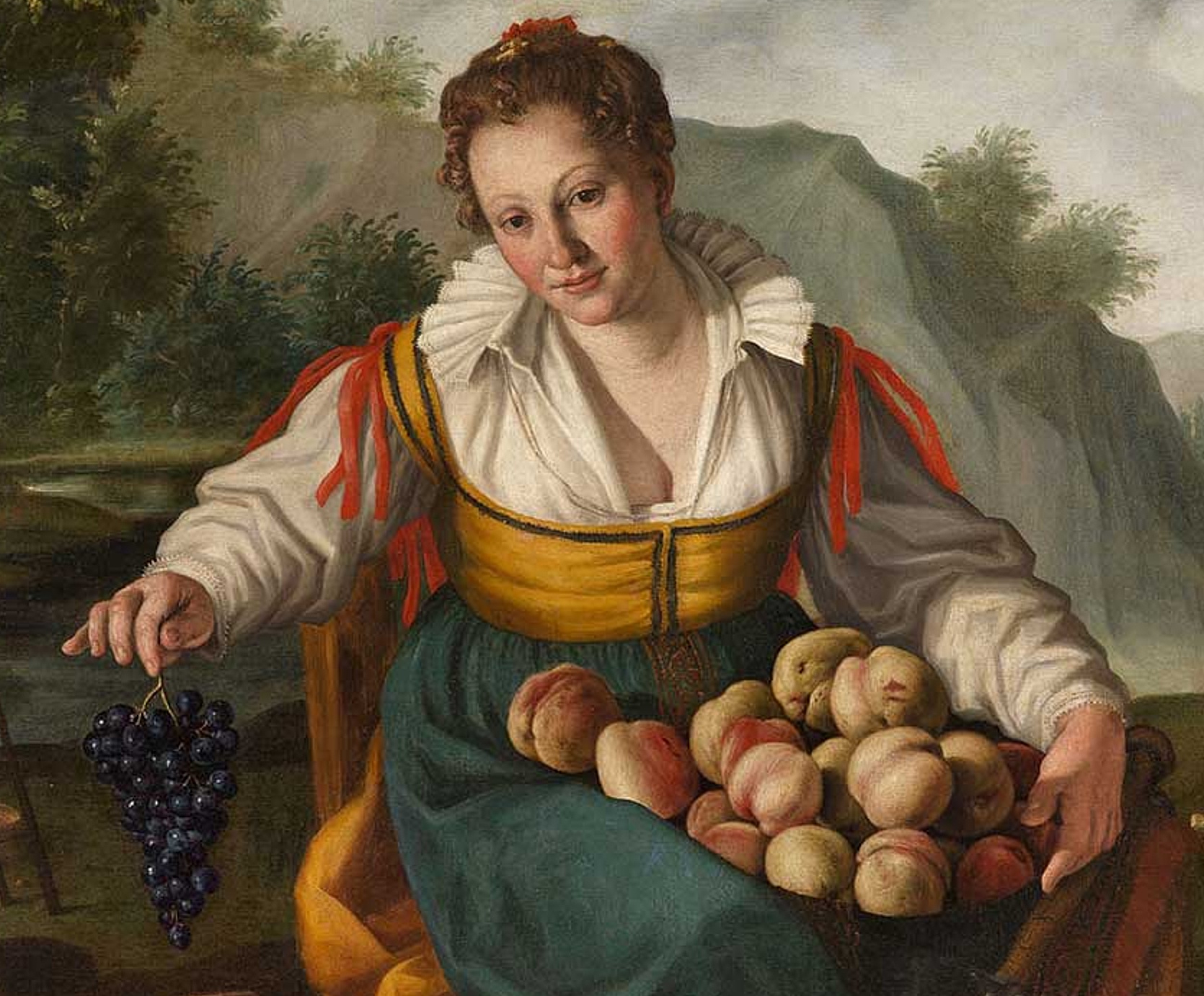 艺术家画的“桃子”很美：有两瓣圆鼓鼓蜜桃的隐喻