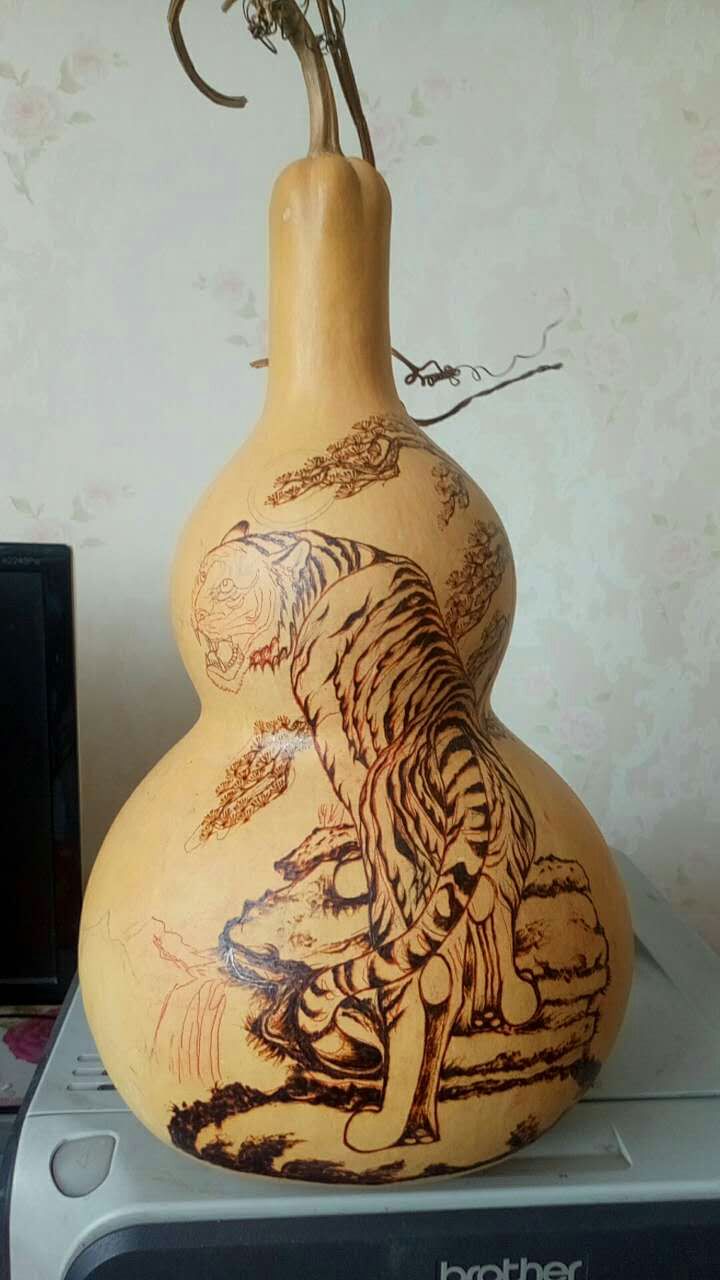 葫芦底稿转印方法,葫芦烙画底稿转印