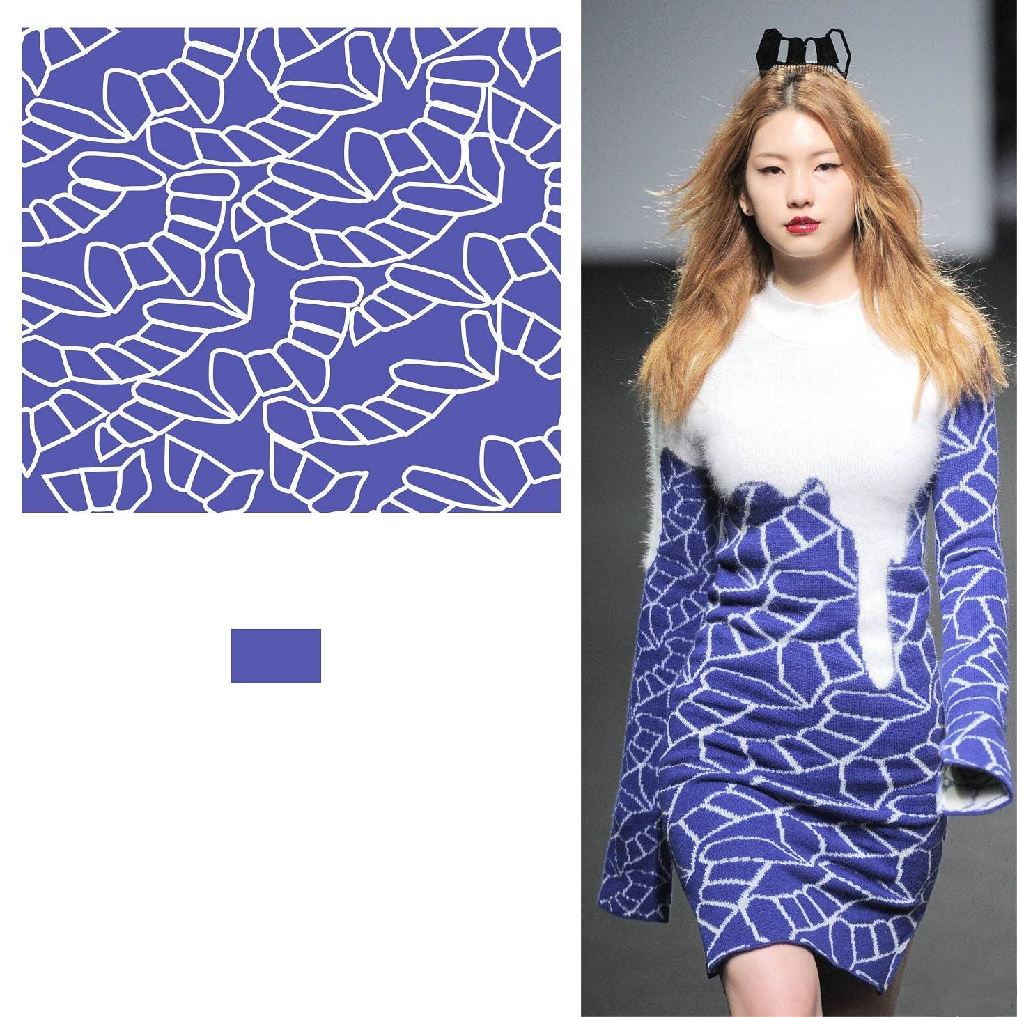 秀场系列服装配色效果图,彩色印花时尚秀图片高清