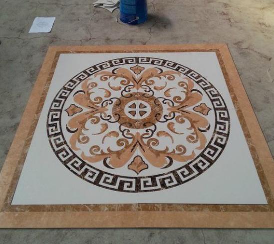 地面拼花瓷砖效果图大全集,2020最流行客厅地面瓷砖拼花图案