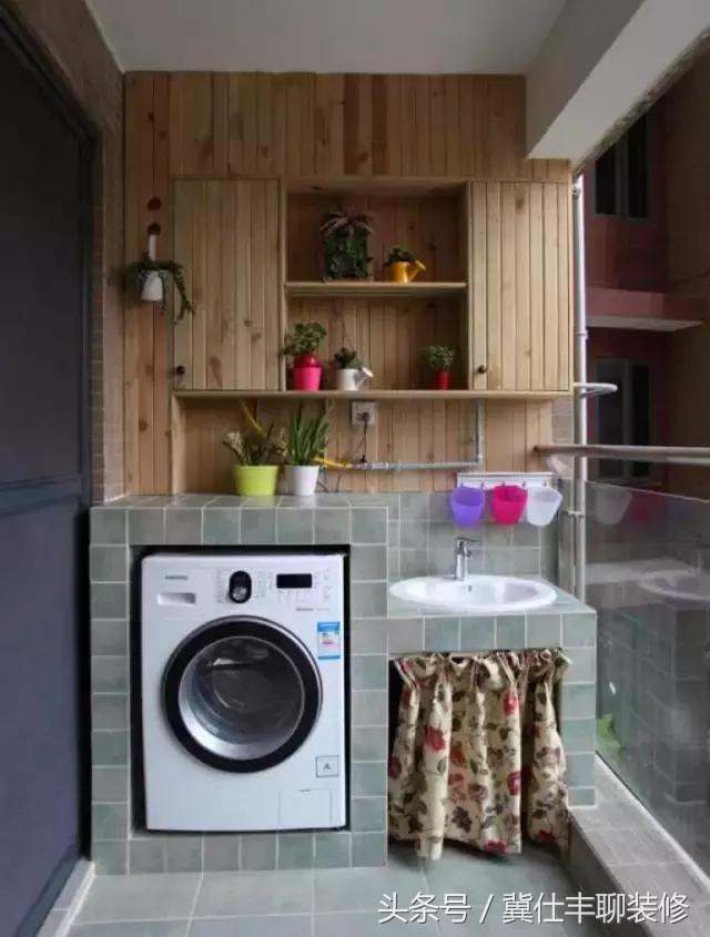 阳台改洗衣房最佳方案,阳台改造成洗衣房效果图