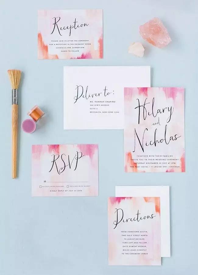 复古婚礼请柬心形,超有设计感的婚礼请柬模板