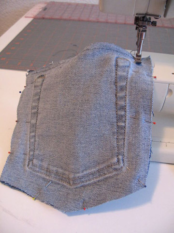 旧牛仔裤改造收纳袋教程,废旧牛仔裤手工改造收纳袋的做法