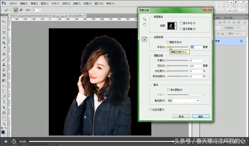用ps毛发抠图十种方法,ps抠图技巧毛发调整边缘