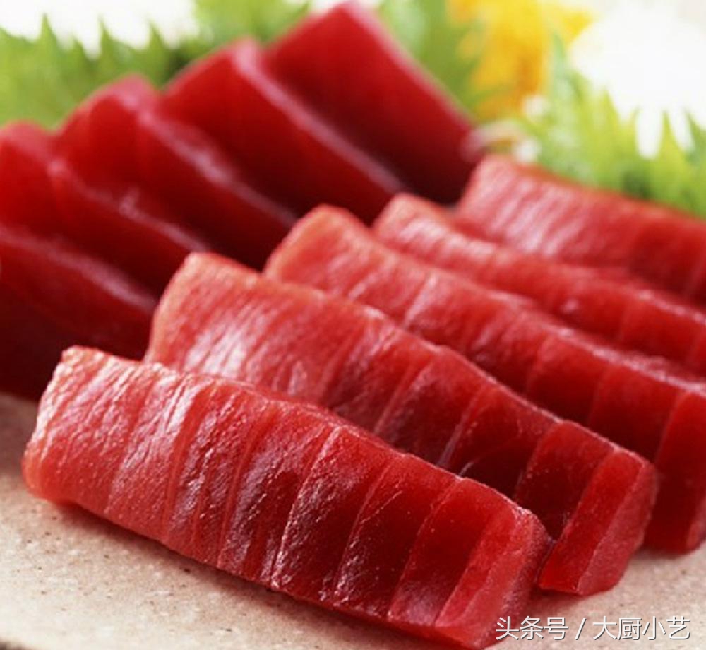 日本金枪鱼刺身生鱼片,真正的蓝鳍金枪鱼生鱼片