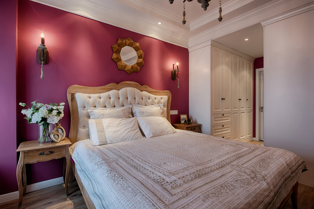 郑州南熙福邸130平混搭，优雅的紫色、怡人的浅绿色打造完美婚房