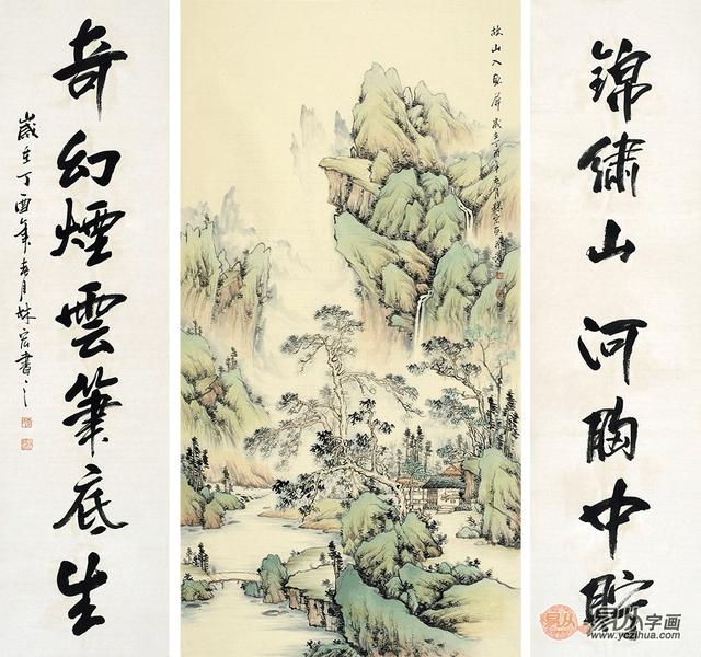 挂在客厅墙上的国风装饰画,中国风墙壁装饰画