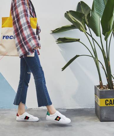 古琦印花小白鞋,古琦小白鞋同款