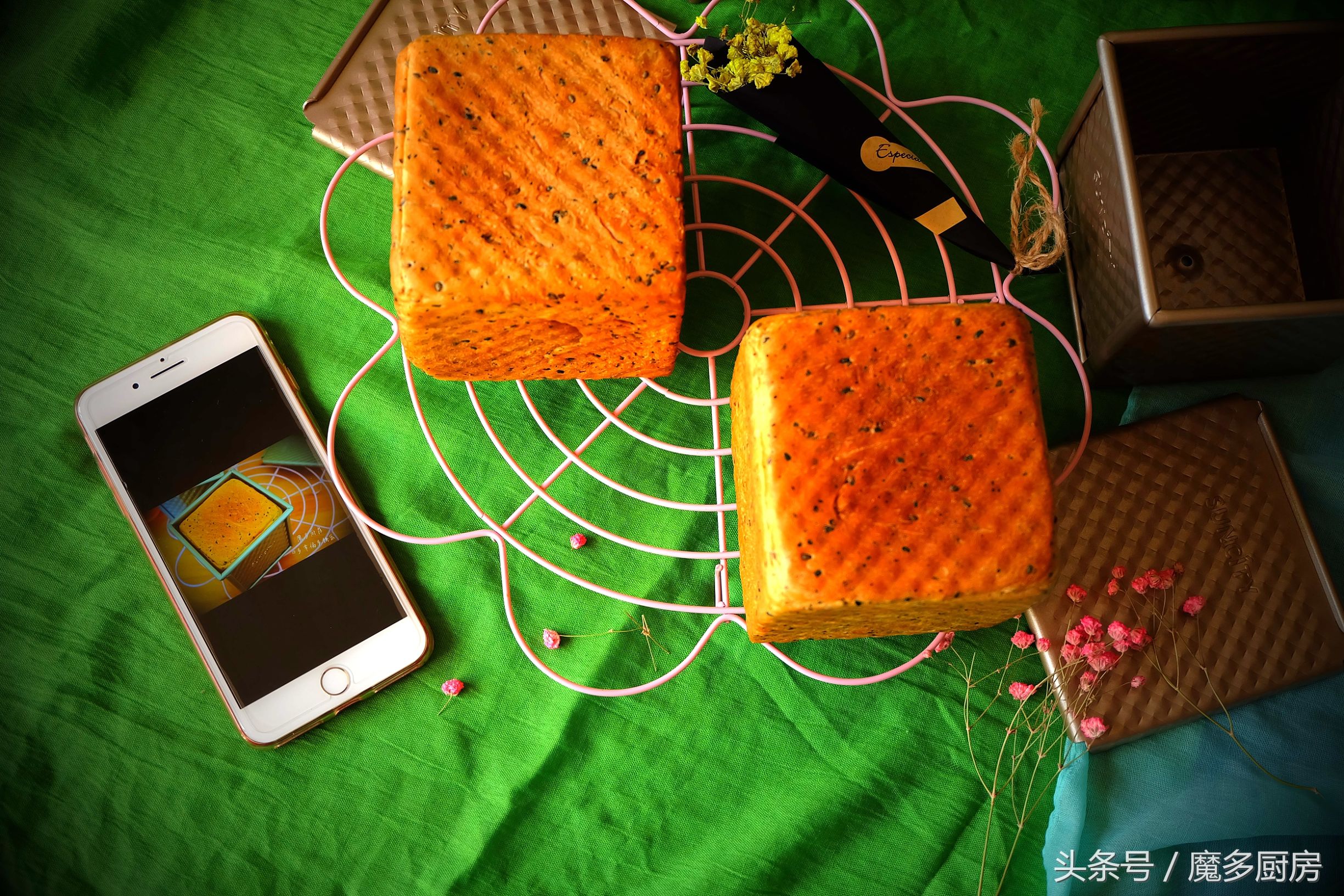 自家做不含黄油的吐司面包,想吃夹心小面包