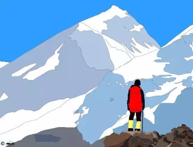 登山的过程就像人生,登山是一场孤独的修行