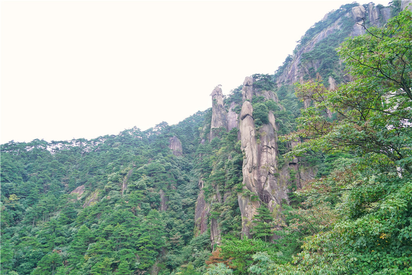 九华山天台景区航拍,九华山天台明月