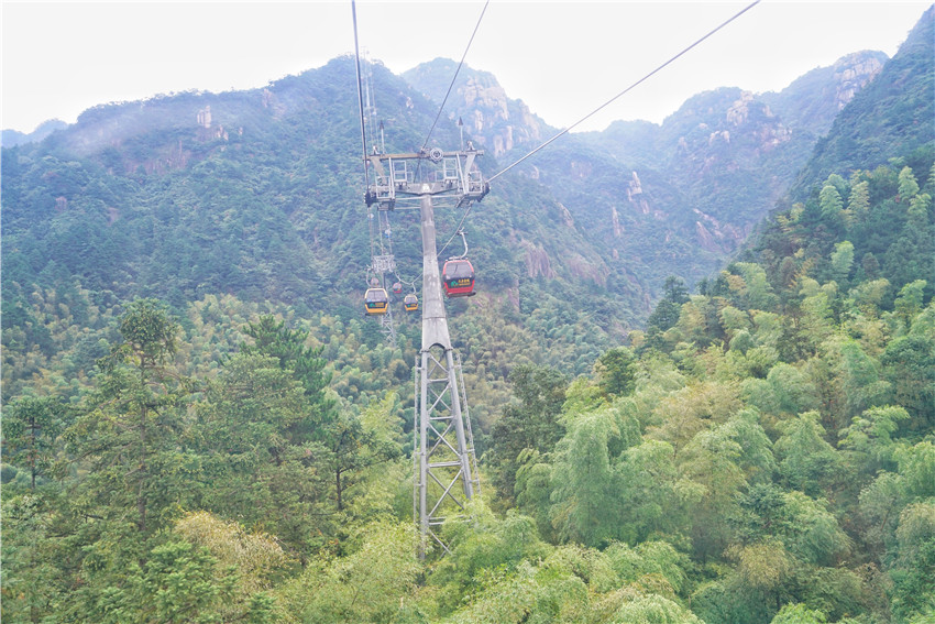 九华山天台景区航拍,九华山天台明月