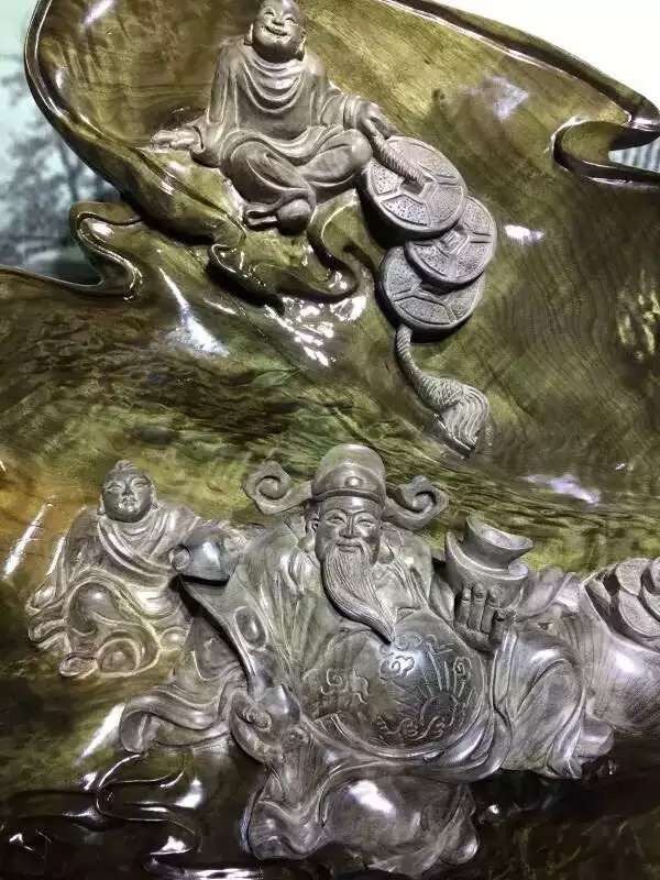 金丝楠乌木财神爷,金丝楠木能摆财神旁边吗