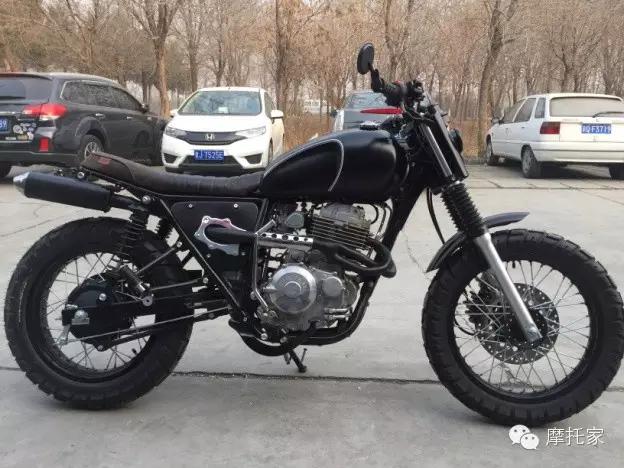 鑫源400复古摩托车改装案例,鑫源摩托复古改装