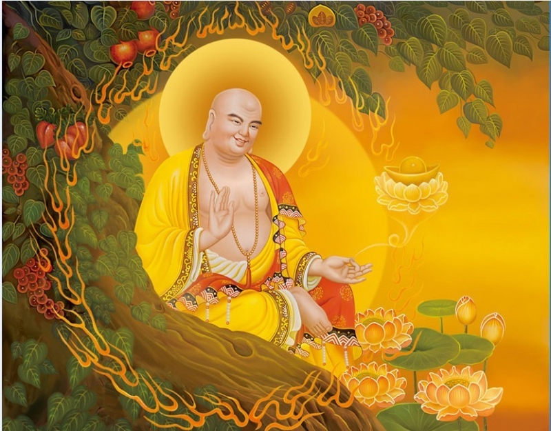 一眼弥勒，大肚能容，忍为高，和为贵，让心不染尘埃。