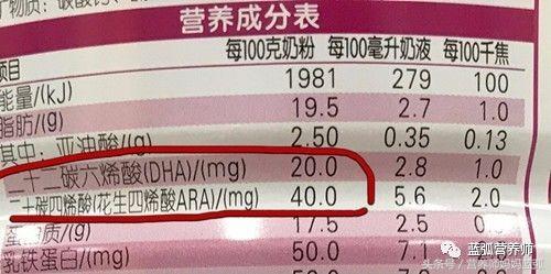 选奶粉配料表怎么看,教你正确选择奶粉的小窍门