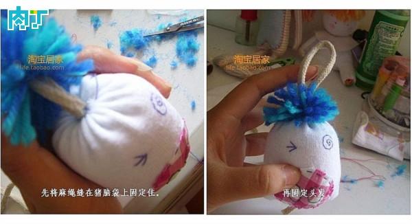 用袜子自制娃娃diy,袜子娃娃手工制作简单