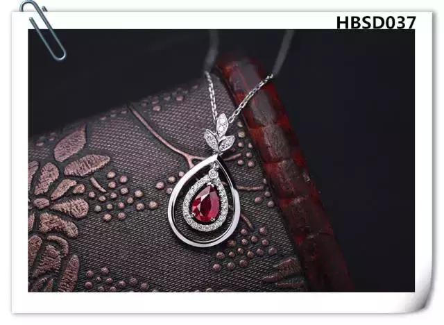 翡翠水滴吊坠款式图片,水滴红宝石吊坠天然彩色宝石正品