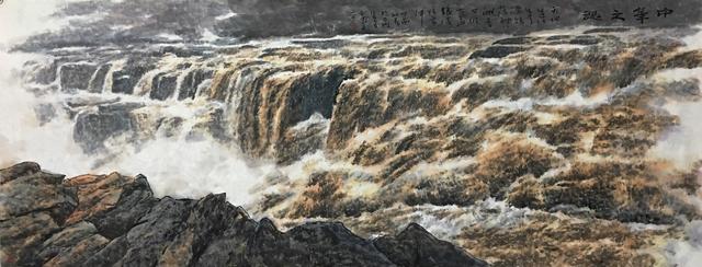 朝坊观瀑风雷间，九曲激浪生层烟——记画家郭建平