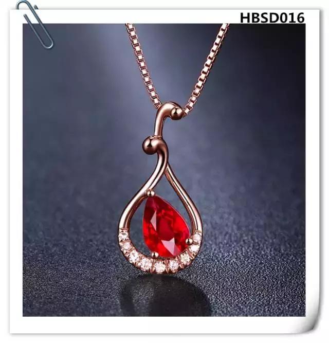 翡翠水滴吊坠款式图片,水滴红宝石吊坠天然彩色宝石正品