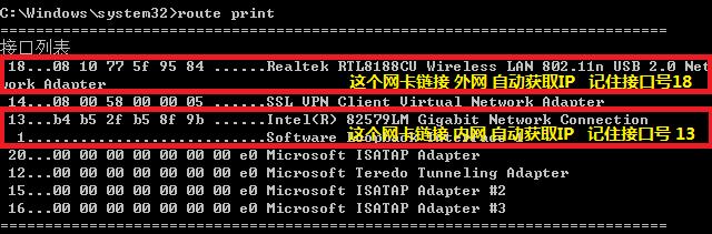 windows7双网卡端口互通,windows多个网卡设置同一网关