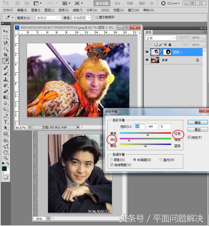 PS移花接木(猴王林志颖)