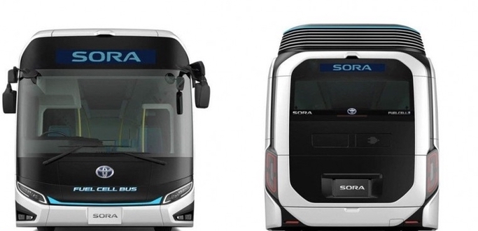 丰田sora油电混合巴士,丰田燃料巴士