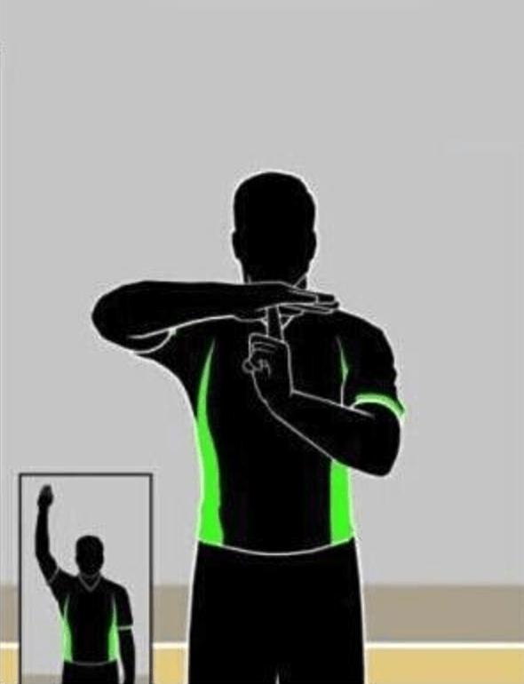 篮球裁判过半场8秒读秒手势,篮球裁判11-15号手势