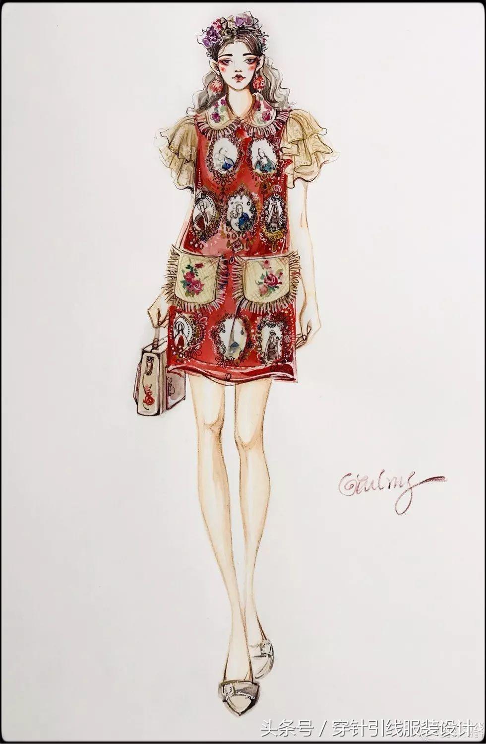 时装手绘视频,时装手绘女装效果图素材资料