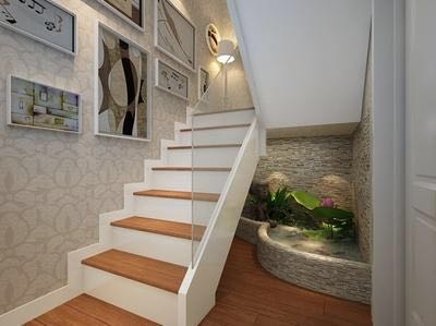 一楼有楼梯的房子怎么装修,40平方公寓楼中楼楼梯款式
